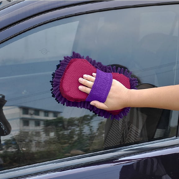 JMYHOAM Clean Gadgets Microfiber Car Wash Sponge-Non-Scratch Wash Mitt-Two Sided Microfiber Wash Sponge-Microfiber Mitt for Cars Trucks Boats Cleaning Supplies