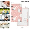 thumbnail image 3 of Pink Old English Sheepdog Bath Hand Towel Soft Cotton Highly Absorbent Fingertip Towels for Bathroom Beach Kitchen Sports Gym Yoga Travel (2-Pieces Towel Sets, 28x16 inch), 3 of 7