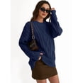 thumbnail image 4 of Women's Oversized Chunky Knit Crew Neck Sweater, 4 of 7