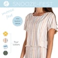 thumbnail image 3 of Hello Mello Lounge Pajama Top Sleepwear Shirt with Crewneck, Snooze Fest (Women's), 3 of 8