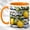 Orange, variant on Lemon Seashell Coffee Mug, Coastal Citrus Mug, Ceramic 11 oz