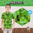 thumbnail image 4 of Camisa de Manga Corta con Botones para Niños Minecraft Creeper, 4 of 6