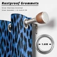 thumbnail image 6 of 1 Panel Outdoor Curtains for Patio Waterproof 54"x95" Blue Leopard Print Weatherproof Privacy Outsides Curtains, Vintage Abstract Animal Patterned Art Grommet Thermal Drapes for Cabana Porch Pergola, 6 of 8