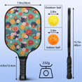 thumbnail image 4 of Pickleball Paddles Set,Pioneer Flower Floral Print Pattern Fiberglass Surface Pickleball Racket Set with 2 Indoor Outdoor Pickleball Balls and Pickleball Bag,Pickle-ball Equipment, 4 of 6
