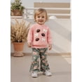 thumbnail image 5 of Qmyliery Toddler Girl Fall Sweater Letter and Football Embroidered Crewneck Long Sleeve Pullover Chunky Knit Tops, 5 of 9