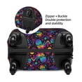 thumbnail image 4 of Lsque mushroom colorful Skull Printed Luggage Cover, Travel Luggage Protector,Scratch and Dirt Resistant, Fits 18-32 Inch Luggage - Large, 4 of 9