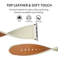 thumbnail image 4 of Watch Strap for Apple Watch 49mm 45mm 44mm 42mm, Pin Buckle Watch Band Soft PU Leather Replacement Luxury Adjustable Strap Men Women Wristband for iWatch Series SE 9 8 7 6 5 4 3 2 1 Ultra, Beige, 4 of 6