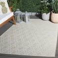 thumbnail image 2 of SAFAVIEH Sunset Jenelle Geometric Indoor/Outdoor Area Rug, Salmon/Grey, 6'7" x 6'7" Square, 2 of 11