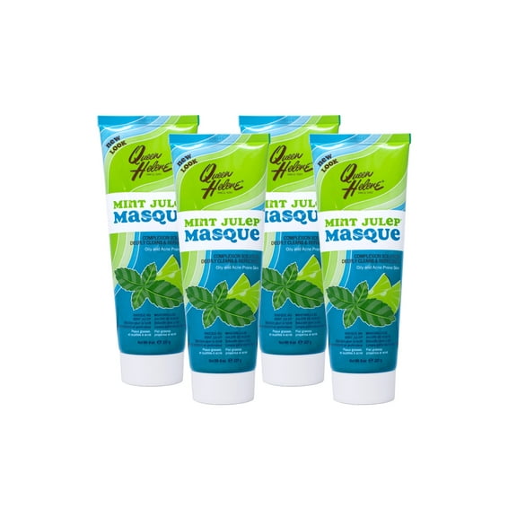 4 Pack - QUEEN HELENE Mint Julep Masque, Deep Cleansing Complexion Solution for Oily and Acne-Prone Skin, 8 OZ