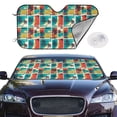 thumbnail image 2 of Balery Colorful Hawaii Palms Print Car Windshield Sun Shade,Windshield Sunshade for Car Pickup Truck SUV Accessories-Medium, 2 of 7