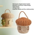 thumbnail image 3 of Rattan Woven Basket, Cute Hand Crafted Rustic Portable Rattan Basket Natural  for Storage for Photo Props, 3 of 7