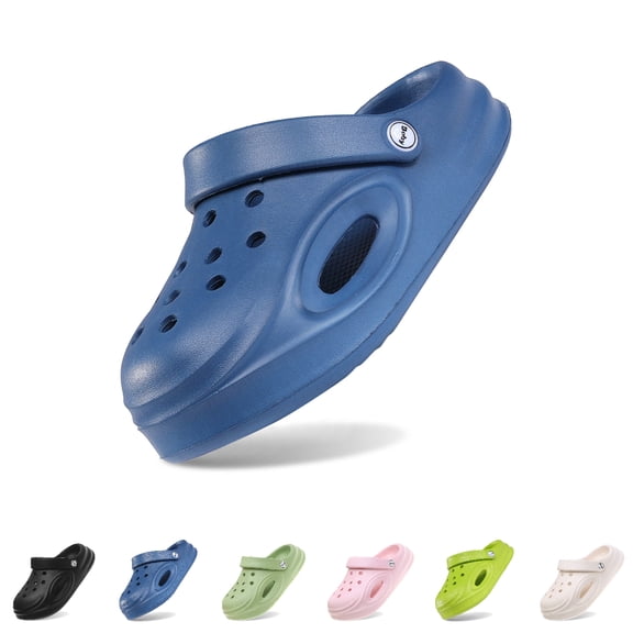GPOECD Girls Clogs Boys Sandals for Kids Lightweight Breathable Comfortable Outdoor Summer Beach Play Shoes Casual Footwear Kids Slippers 3-16Y Blue,11-12 Years