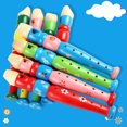 thumbnail image 1 of Wood Flute Painted 6 Hole Children Musical Instrument Sound Toy Colorful Training Clarinet Early Education Music Color Random, 1 of 9