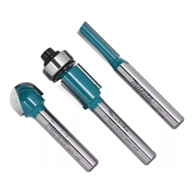 Juego de Fresas para Router 3 Piezas Makita D16461