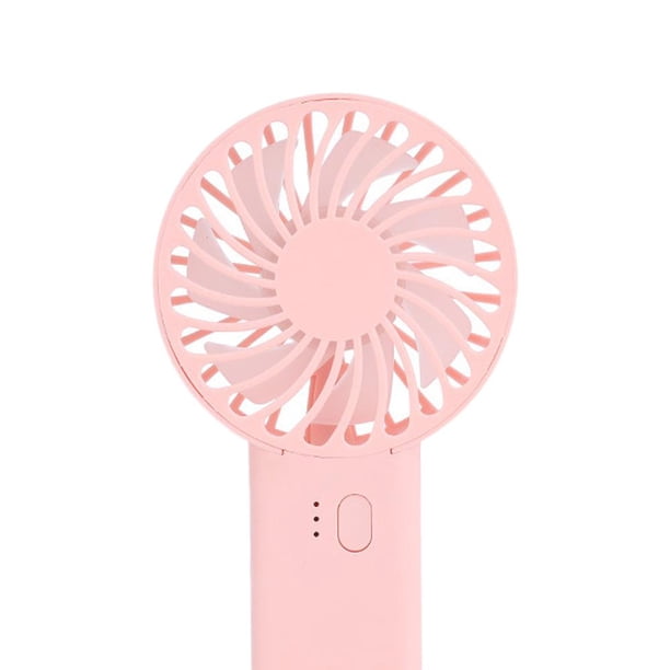 Ventilador deportivo de mano Ventilador pequeño con carga USB para acampar Senderismo Pesca (Rosa) DQrwqpou Libre de BPA