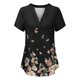 thumbnail image 3 of Tops de manga corta de uniforme de enfermería con estampado cruzado y cuello en V a la moda para mujer Fridja  hjk3850, 3 of 4