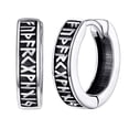 thumbnail image 1 of Pendientes de aro Silvora Fashion Viking Rune 10mm 925 plata esterlina, 1 of 8
