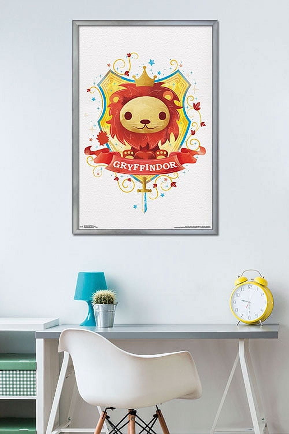 The Wizarding World: Harry Potter - Gryffindor Charm Wall Poster, 22.375" x 34", Framed