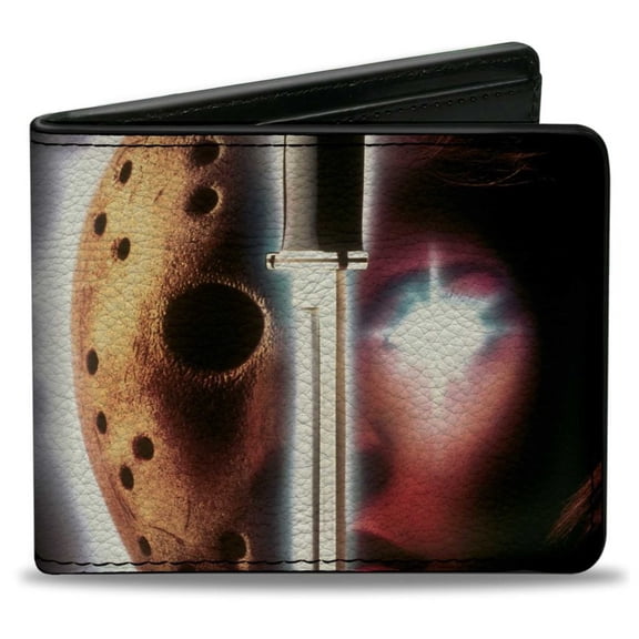 Warner Bros. Horror Movies Wallet, Bifold, Friday the 13th Part VII The New Blood Movie Poster Title, Vegan Leather