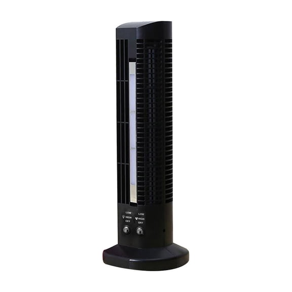Tower Fan for Bedroom, Tower Fan w Led Bladeless Fan, Small Quiet Office Fan, Desk Bladeless Fan,Household Mini Vertical 12" Desktop Tower Fan