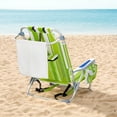 thumbnail image 5 of Ktaxon Backpack Beach Chair, 5-Position Protable  Beach Chair, Light-Weight Foldable Camping Chair with Back Storage Bag & Cooler Pouch and Side Bags for Beach Poolside (Low, Green Stripes), 5 of 9