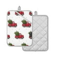 thumbnail image 2 of 2 Pack Pot Holders for Kitchen Heat Resistant Hot Pads Sets for Cooking Baking Truck Carrying Tree Pattern, 2 of 7
