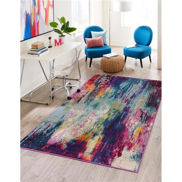 Unique Loom 3140968 8 x 10 ft. Sunset Chromatic Rectangular Rug, Multi Color