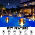 thumbnail image 2 of Floating Pool Lights, Solar Flame Lights Flickering IP68 Waterproof Ball Night Light, Outdoor Lantern Landscape Decoration Lamp for Pool, Pond, Event, Party, Garden(2pcs), 2 of 4