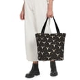 thumbnail image 5 of Kll Tote Bag For Women Cow Skulls Print Shopping Grocery Reusable Bags For Office School Shopping Travel, 5 of 7