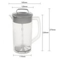 thumbnail image 5 of Pebbuoy 1/2 Pcs Mixing Pitcher for Drinks 2000ml Sealed Water Bottle with Lid Translucent Adjustable Mixer Plunger Manual Juice Jug Beverage Blending Container for Juice Tea Milkshakes, 5 of 6