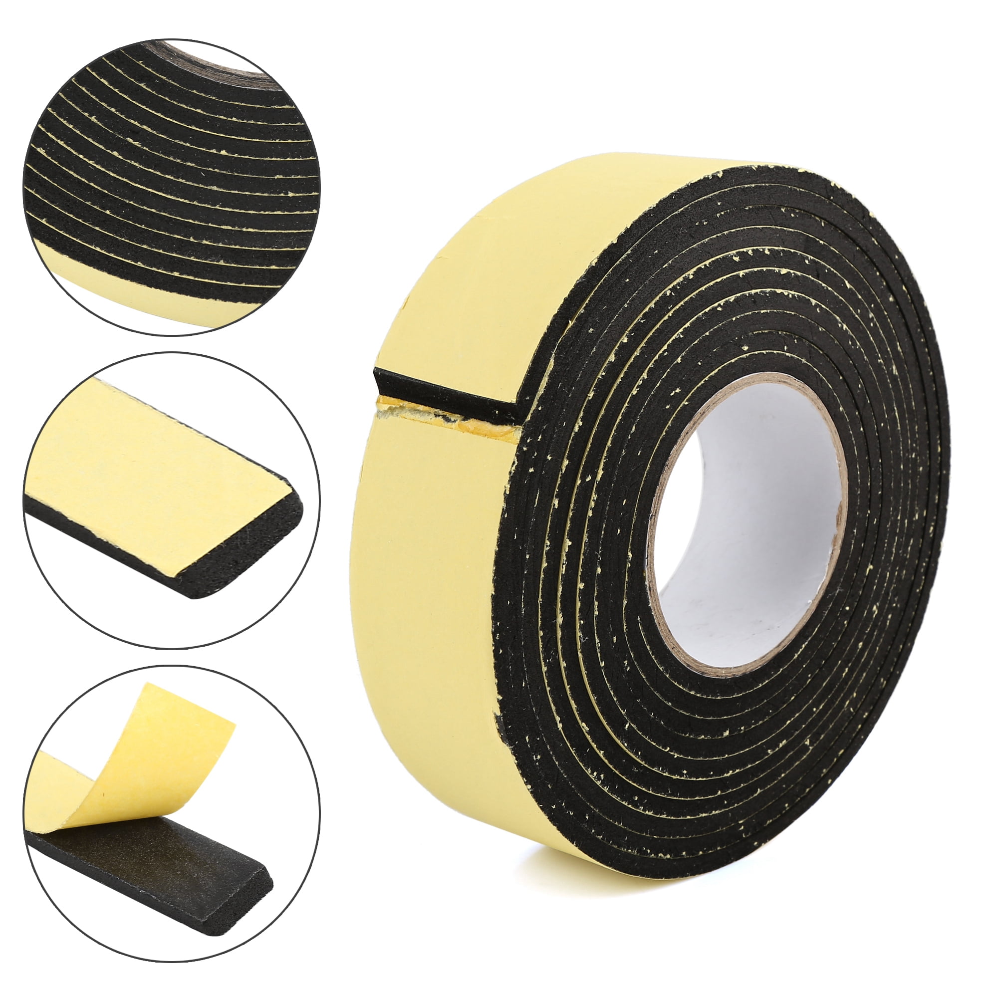 Unique Bargains 15ft x 2 inch Foam Seal Tape Auto Car Door Window Sealing Strip