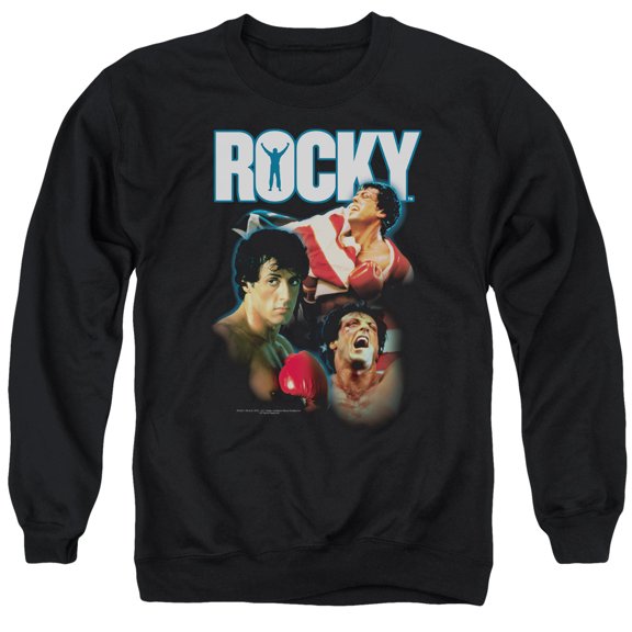 Rocky I Did It Adult Crewneck Sweatshirt Black