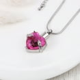 thumbnail image 3 of Purple "Always in My Heart" Rhinsestone Heart Cremation Urn Necklace for Ashes Urn Jewelry Memorial Pendant with Free Fill Kit and Gift Box, 3 of 12