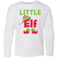 thumbnail image 3 of Inktastic Christmas Little Elf Long Sleeve Youth T-Shirt, 3 of 5