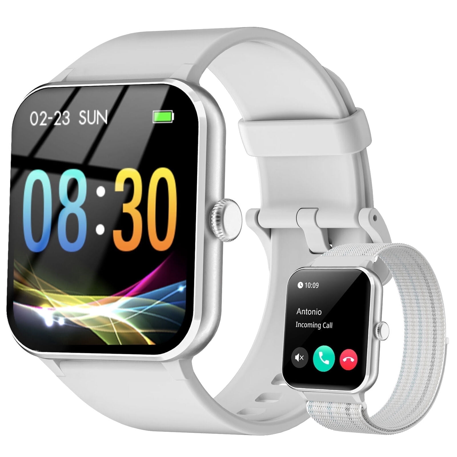 Blackview Smart Watch for Men, Bluetooth Calling, Fitness Tracker with 100+ Sports Modes, 1.85" HD Display, Compatible with Android & iPhone, Gray