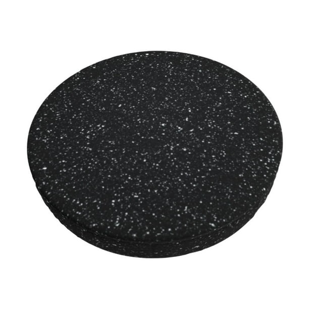 Disketp Black Glitter Funda Redonda para Taburete, Funda de Cojín para Silla de Bar Suave y Elástica-12 inch