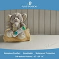 thumbnail image 3 of PURE BAMBOO Crib Viscose Derived from Bamboo Mattress Protector- Waterproof Cover Protects Against Moisture, Spills, Stains - Breathable, Noiseless, Fits 52"x28"x6" Crib Mattress (Crib), 3 of 8