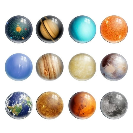 

BESTHUA Planet Fridge Magnets 3D Fridge Magnets with 8 Planets Patterns 12 sets Refrigerator Stickers Magnet for Home Office Kitchen Blackboard useful