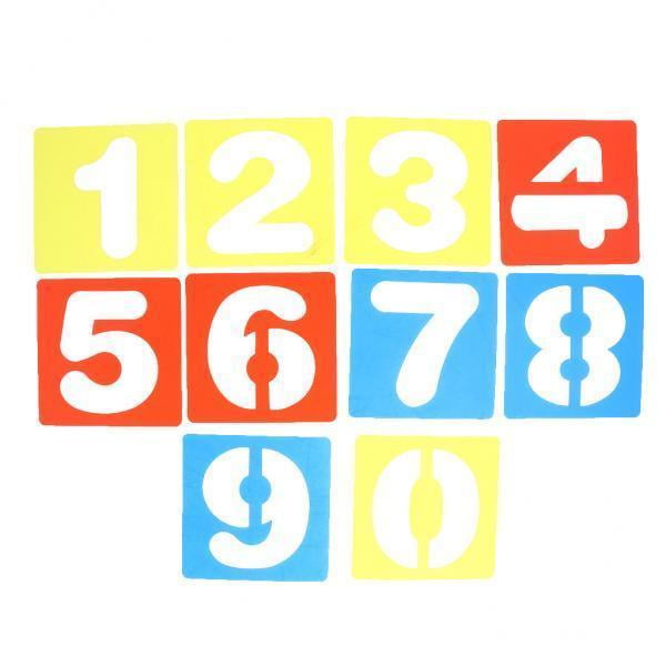 2x 10 plantillas de regla de números arábigos de plástico 0-9, plantillas de dibujo, juguetes para Zulema Plantilla de dibujo para niños