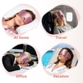 thumbnail image 6 of Unique Bargains 22 Momme Pure Silk Sleep Mask with Travel Pouch 3D Contour Adjustable Blindfold for Side Sleepers Eyelash Protecting for Natural Lashes & Extensions Bean Pink, 6 of 7