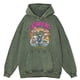 thumbnail image 4 of Sudadera con capucha retro desgastada con diseño de esqueleto de noche maravilloso y mariposa para hombre y mujer, ropa de hip hop, jersey 100 % algodón, 4 of 4