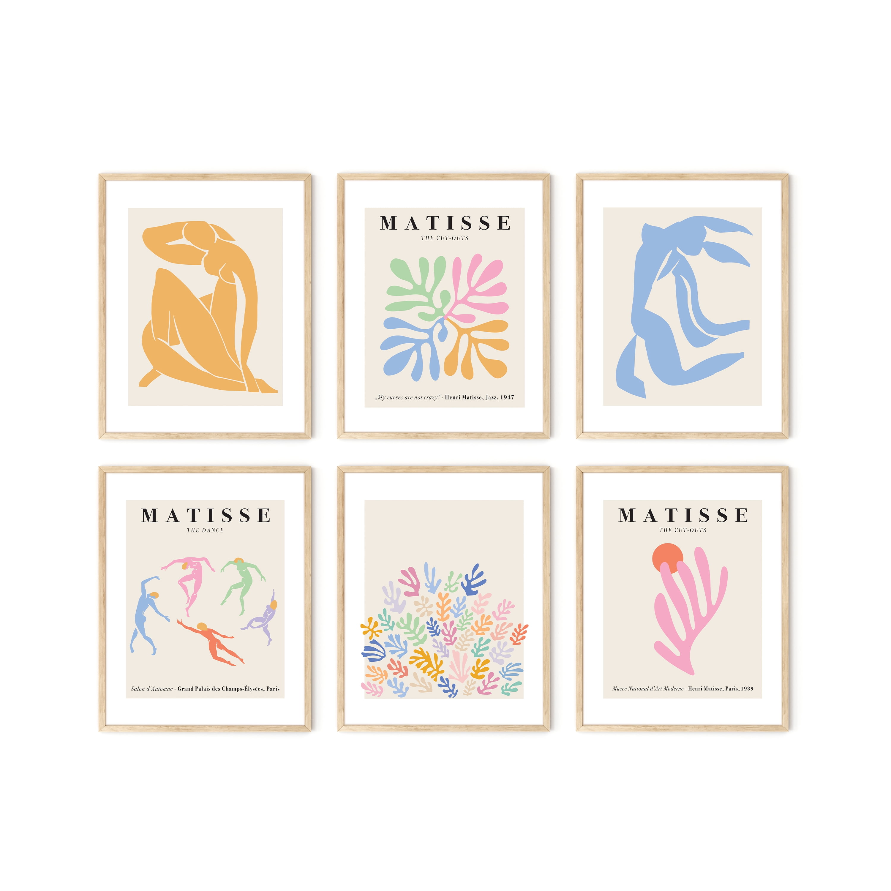 Haus and Hues Matisse Poster Set, Minimalist Poster Set, Poster Sets for  Room Aesthetic, Framed Wall Art Set, Framed Modern Art