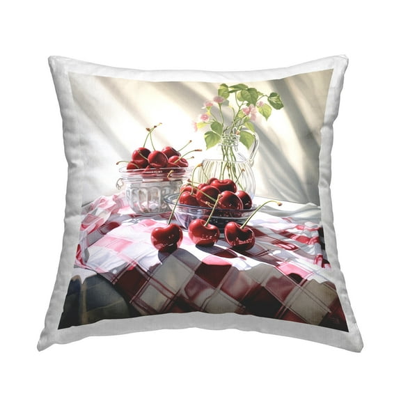 Stupell Industries Fruits & Florals Still Life Decorative Printed Throw Pillow Design by RB