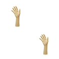thumbnail image 4 of Wweixi Chic Chain Hand Model Shop Display Holder for Stunning Jewelry Showcase Yellow Skin Color 25.5cm 2Set, 4 of 6