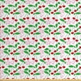 thumbnail image 1 of Summer Upholstery Fabric by the Yard, Pattern of Healthy Organic Cherries and Flowers Illustration, Decorative Fabric for DIY and Home Accents, Multicolor by Ambesonne, 1 of 4