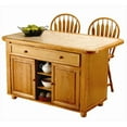 thumbnail image 1 of Sunset Trading Light Oak Finish Kitchen Island with Beige Khaki Tile Top, 1 of 1