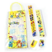 Pokemon Pikachu & Friends Bag Set: Pencil, Eraser, Sharpener Ruler