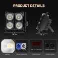 thumbnail image 6 of Cob Blinder Stage Spotlight, 4x100W  LED Par Light, Warm&Cold White DMX512 Sound Activated for Church Events Wedding Parties Concert Theater, 6 of 7