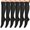 Black, variant on 6 Pairs Copper Compression Socks for Women & Men Circulation 15-20 mmhg - Better Blood Flow, Swelling, Best Support for Medical, Running, Nursing