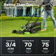 thumbnail image 3 of Greenworks 80V 25" Brushless Self-Propelled Dual Blade Mower, 5.0Ah Battery, 3 of 14